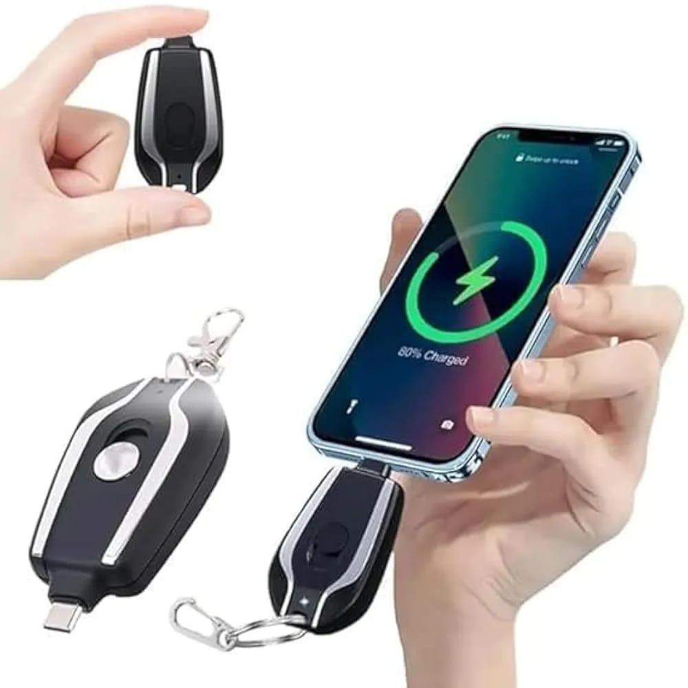Mini Keyring Emergency Power Bank – Ultra-Portable Keychain Smartphone Charger