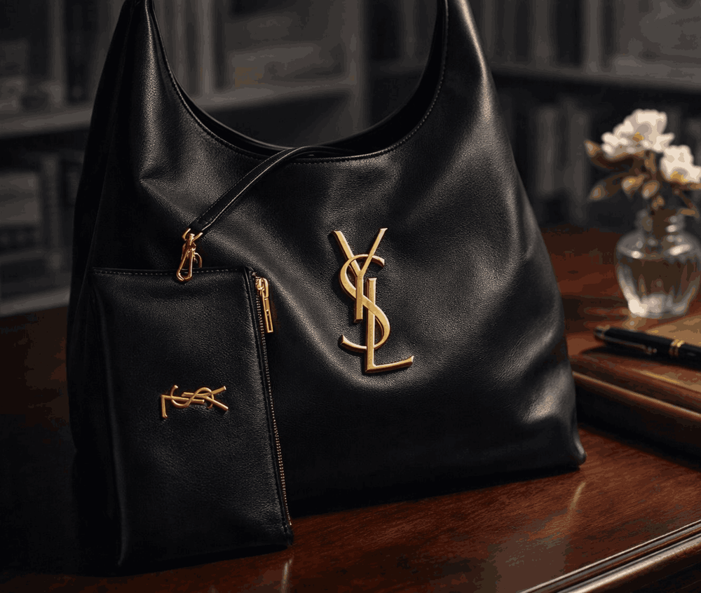 Luxury Black Leather Shoulder Bag for Women – Elegant Designer Style Handbag