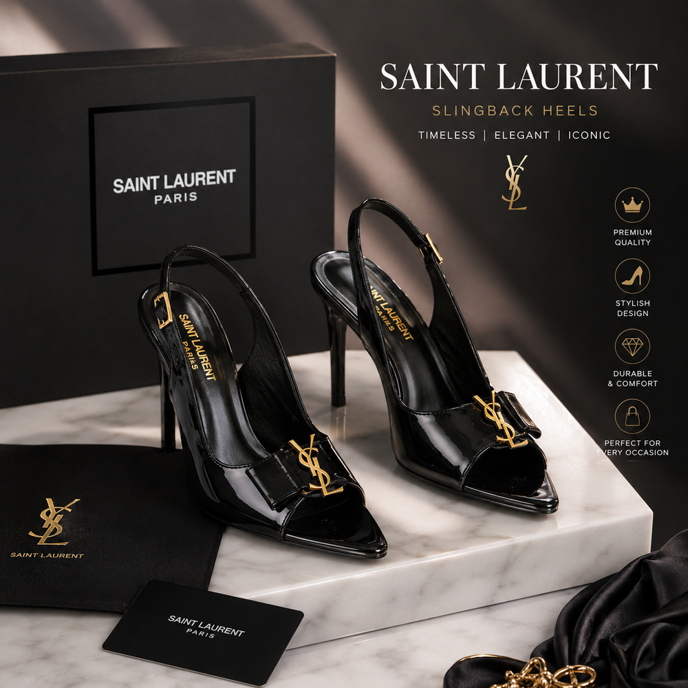 Luxury Black Slingback Heels for Women – Elegant Designer Style High Heels