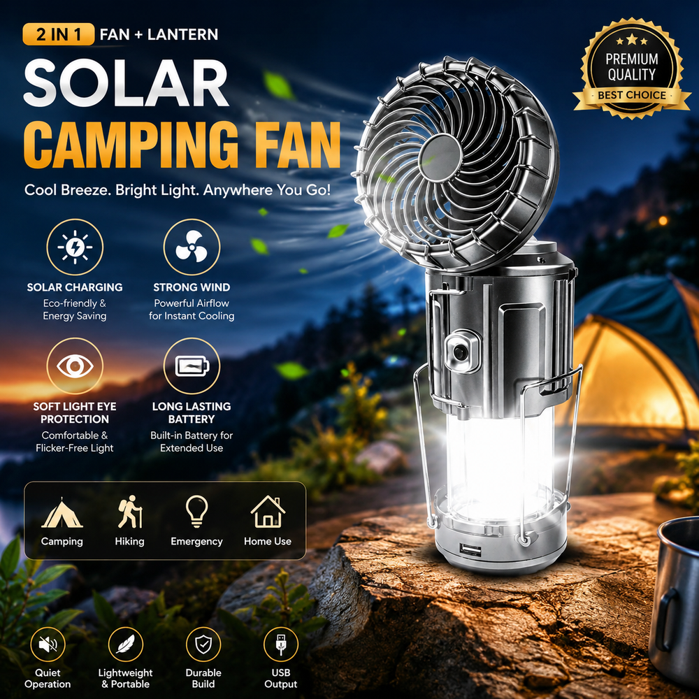 Solar Camping Fan Lantern