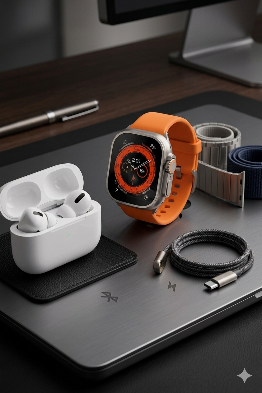 AirPods Pro 2 + Ultra 7-in-1 Smartwatch Combo | Premium Sound & Style Deal