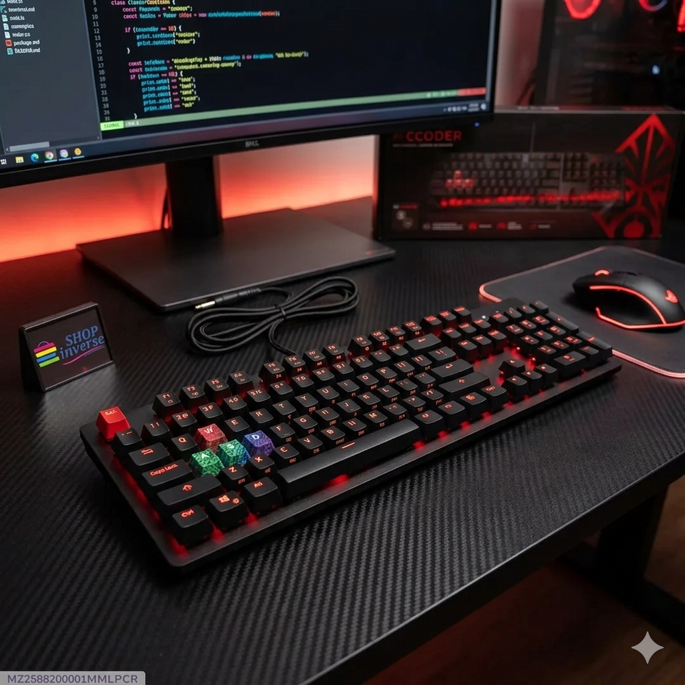 COODER Mechanical Gaming Keyboard & Mouse Combo – Pro Desktop Setup