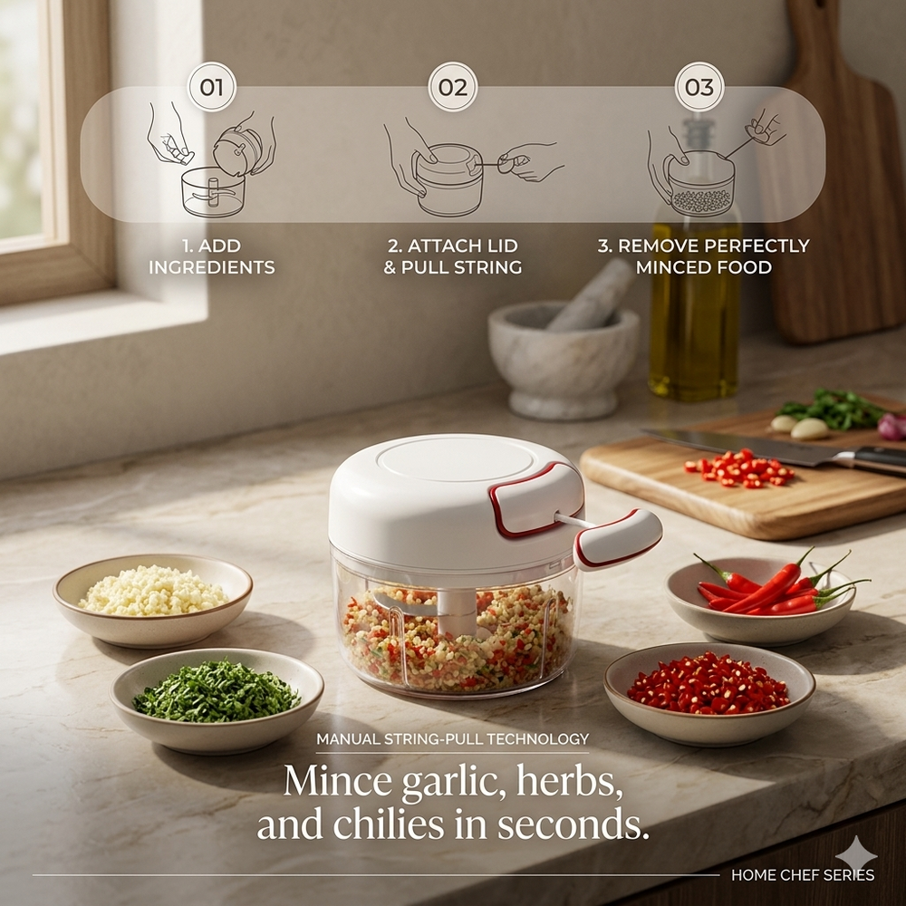 Home Chef Series Manual Mini Vegetable Chopper